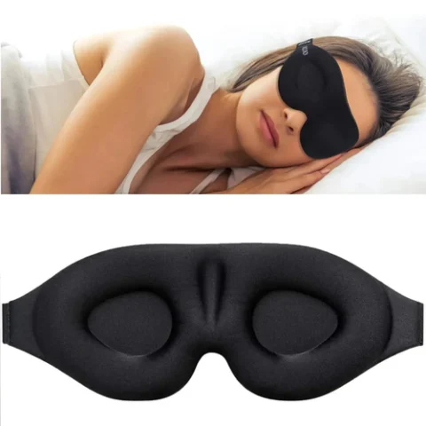 Antifaz de Sueño 3D con Diseño Ergonómico y Copas Moldeadas