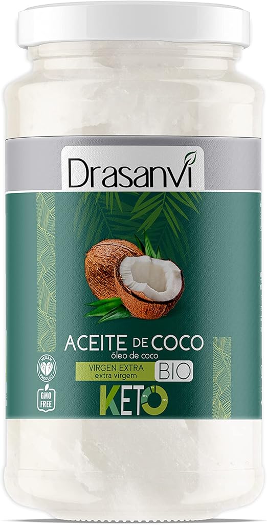 Aceite de Coco Virgen Orgánico Drasanvi – 450 g | 100% Natural, Keto & Repostería Saludable
