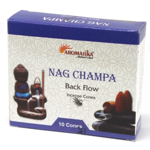 Conos de Incienso de Reflujo Premium Aromatika – Nag Champa (10 unidades)